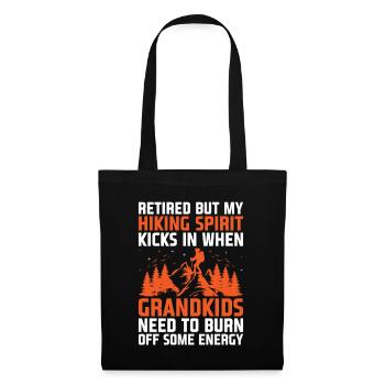 Hiking Retired Grandma Pensioner Pension Hiker Tre - Tote Bag - black - Front