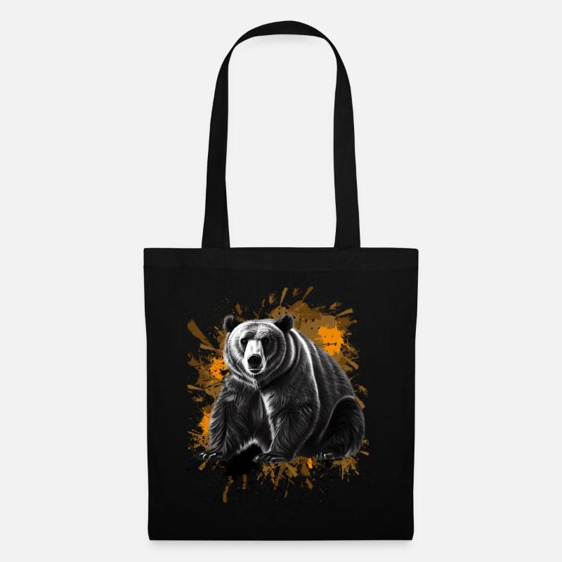 Bär - Stoffbeutel - Schwarz