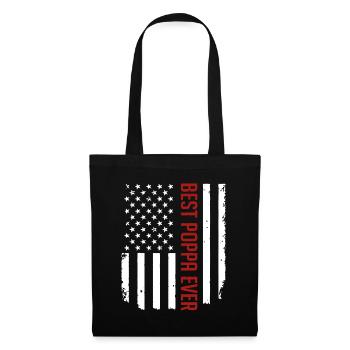 Herren Amerikanische Flagge Dad - Stoffbeutel - Schwarz - Vorne