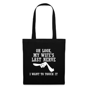 Oh regarde le dernier nerf de ma femme Je veux le toucher Fu - Sac en tissu - noir - Devant