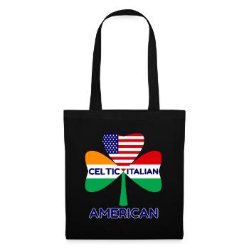 Irish Italian American Flag And Celtic Shamrock Pr - Tote Bag - black - Front