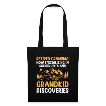 Randonnée Grand-mère retraitée Retraitée Pension Hiker Tre - Sac en tissu - noir - Devant
