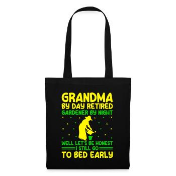Jardinier Grand-mère à la retraite Retraité Jardinier Garde - Sac en tissu - noir - Devant