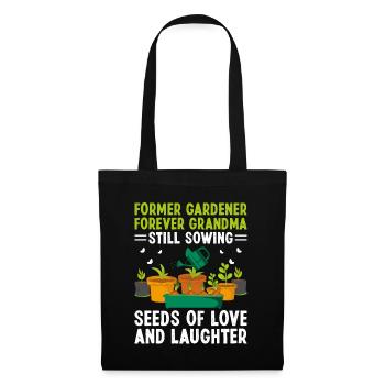 Jardinier Grand-mère à la retraite Retraité Jardinier Garde - Sac en tissu - noir - Devant
