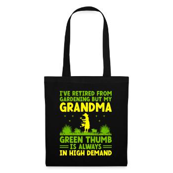 Jardinier Grand-mère à la retraite Retraité Jardinier Garde - Sac en tissu - noir - Devant