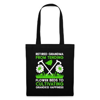 Jardinier Grand-mère à la retraite Retraité Jardinier Garde - Sac en tissu - noir - Devant