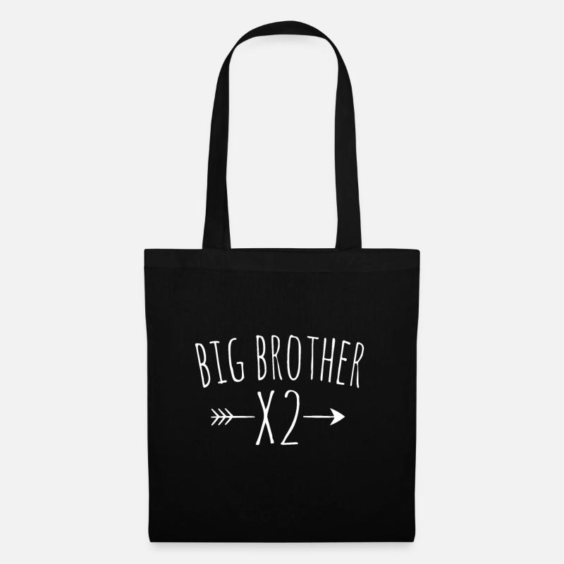 Big Brother X2 Big Bro Again Arrow Geschwister Jungs - Stoffbeutel - Schwarz