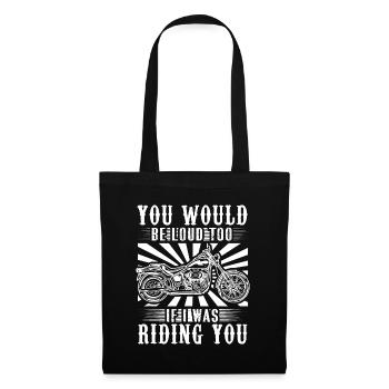 Tu serais bruyant aussi si je te chevauchais - Sac en tissu - noir - Devant