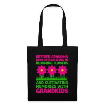 Jardinier Grand-mère à la retraite Retraité Jardinier Garde - Sac en tissu - noir - Devant