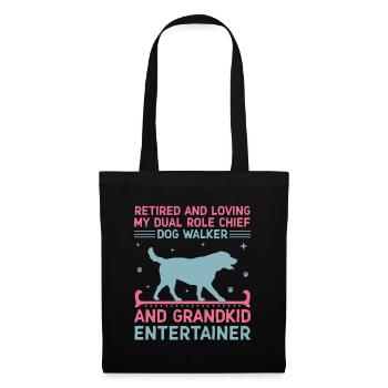 Hundeliebhaber Rentner Oma Rentner Hundebesitzer Hund - Stoffbeutel - Schwarz - Vorne