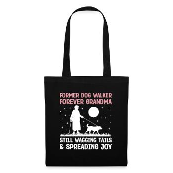 Hundeliebhaber Rentner Oma Rentner Hundebesitzer Hund - Stoffbeutel - Schwarz - Vorne
