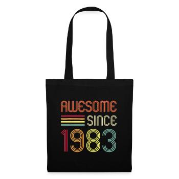 Awesome Since 1983 40th Birthday Retro - Tote Bag - black - Front