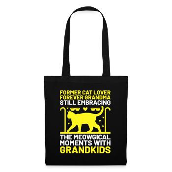Amoureux des chats Grand-mère retraitée Retraité Propriétaire de chat Chat - Sac en tissu - noir - Devant