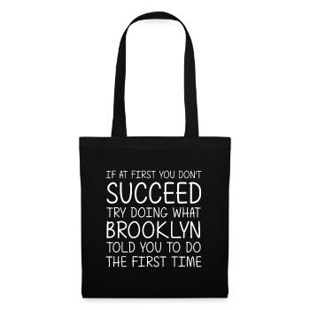 BROOKLYN Gift Name Personalized Birthday - Tote Bag - black - Front