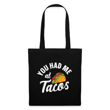 Cinco De Mayo, Taco Du hattest mich bei Tacos - Stoffbeutel - Schwarz - Vorne