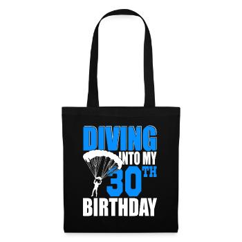 Plonger dans mon 30e anniversaire Joyeux anniversaire - Sac en tissu - noir - Devant