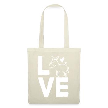 Donkey Love Cute Donkey Animal Outfit Cadeau - Sac en tissu - nature - Devant