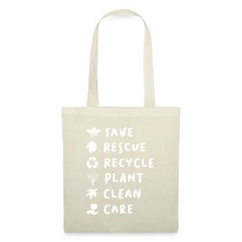 Save Bees Rescue Lions Recycle Plastic Save - Sac en tissu - nature - Devant