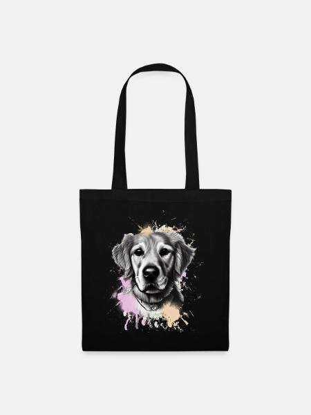 Golden Retriever - Stoffbeutel - Schwarz