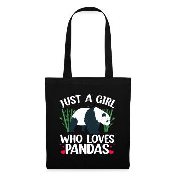 Funny Panda Novelty Design For Girls Women Kids - Tote Bag - black - Front
