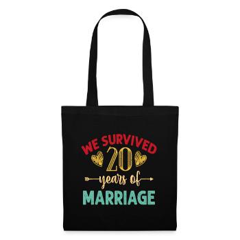 Nous avons survécu à 20 ans de couple de mariage 20ème - Sac en tissu - noir - Devant