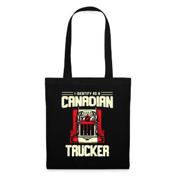 I Identify As A Canadian Trucker Truck Driver - Tote Bag - black - Front