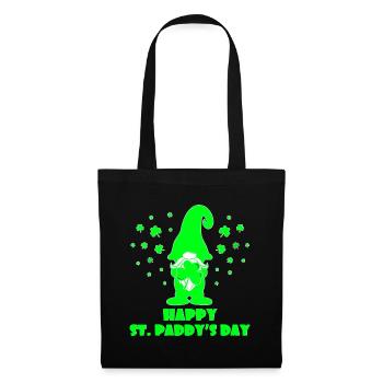 St. Paddy's Day St. Patricks Day Gnom Irisch - Stoffbeutel - Schwarz - Vorne