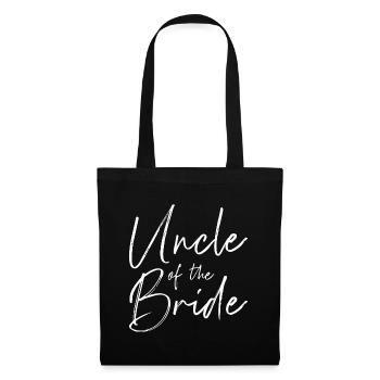 Herren Onkel der Braut zur Hochzeit - Stoffbeutel - Schwarz - Vorne