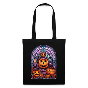 Halloween Stained Glass Stained Glass - Tote Bag - black - Front
