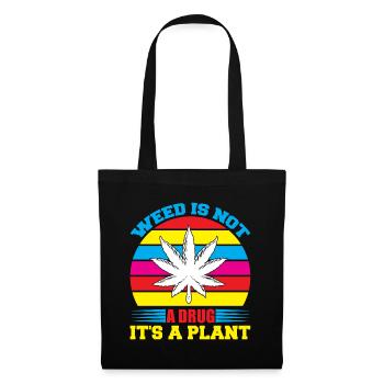 Cannabis Marijuana Weed Fumer - Sac en tissu - noir - Devant