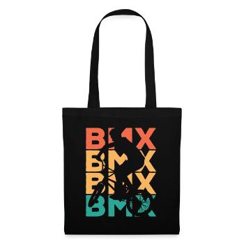 Retro Vintage BMX Geschenk für BMX Fahrer - Stoffbeutel - Schwarz - Vorne