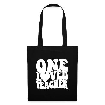 Retro Groovy Teacher Valentines Day - Tote Bag - black - Front