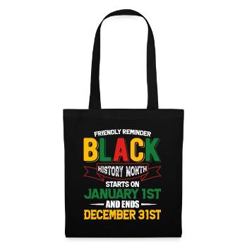 Black History Month Black History - Stoffbeutel - Schwarz - Vorne