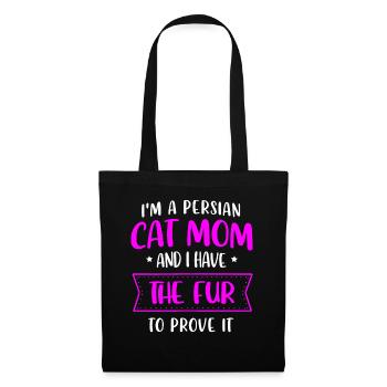 Chat persan Chat Amoureux Propriétaire de chat Persan Longhair C - Sac en tissu - noir - Devant