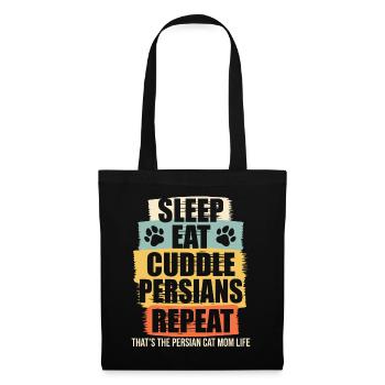 Chat persan Chat Amoureux Propriétaire de chat Persan Longhair C - Sac en tissu - noir - Devant
