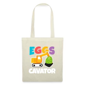 Ostern Kinder Kleinkinder Eiersuche Lustig - Stoffbeutel - Natur - Vorne