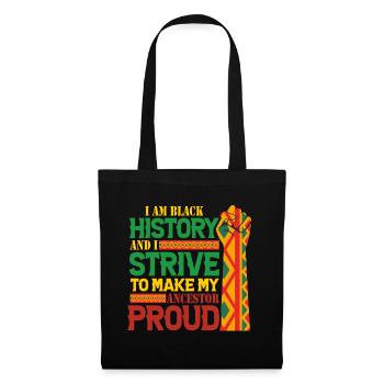 Mois de l’histoire des Noirs Histoire des Noirs - Sac en tissu - noir - Devant