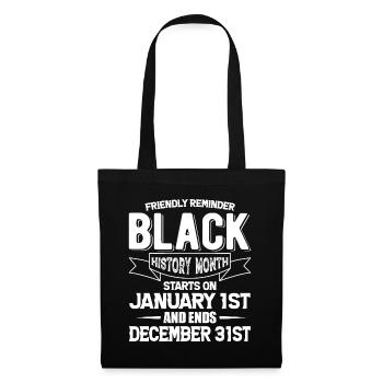 Black History Month Black History - Stoffbeutel - Schwarz - Vorne