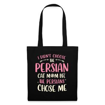 Chat persan Chat Amoureux Propriétaire de chat Persan Longhair C - Sac en tissu - noir - Devant