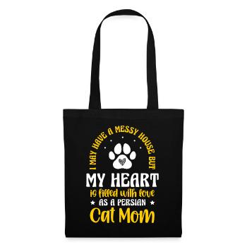 Chat persan Chat Amoureux Propriétaire de chat Persan Longhair C - Sac en tissu - noir - Devant