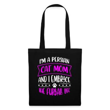 Chat persan Chat Amoureux Propriétaire de chat Persan Longhair C - Sac en tissu - noir - Devant