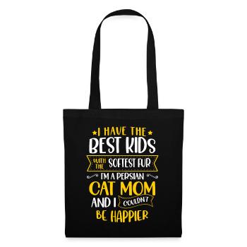 Chat persan Chat Amoureux Propriétaire de chat Persan Longhair C - Sac en tissu - noir - Devant