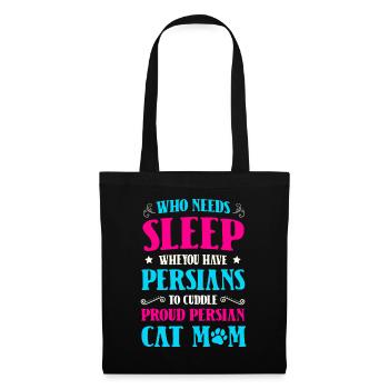 Chat persan Chat Amoureux Propriétaire de chat Persan Longhair C - Sac en tissu - noir - Devant
