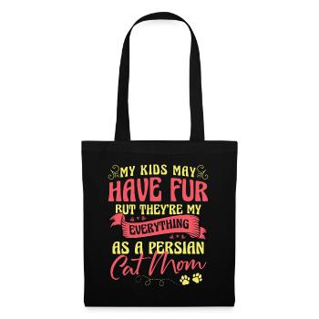 Chat persan Chat Amoureux Propriétaire de chat Persan Longhair C - Sac en tissu - noir - Devant