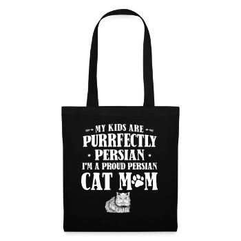 Chat persan Chat Amoureux Propriétaire de chat Persan Longhair C - Sac en tissu - noir - Devant