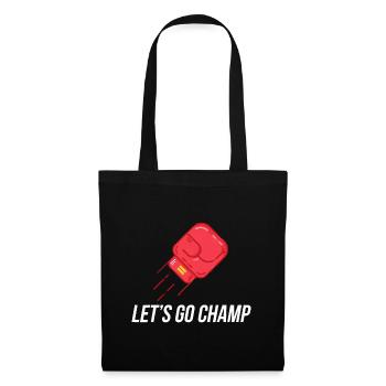 Let's Go Champ Boxing Meme - Stoffbeutel - Schwarz - Vorne
