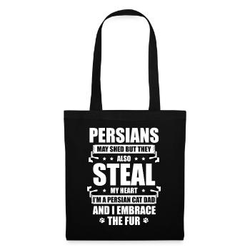 Chat persan Chat Amoureux Propriétaire de chat Persan Longhair C - Sac en tissu - noir - Devant