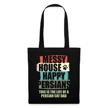 Chat persan Chat Amoureux Propriétaire de chat Persan Longhair C - Sac en tissu - noir - Devant