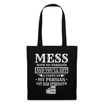 Chat persan Chat Amoureux Propriétaire de chat Persan Longhair C - Sac en tissu - noir - Devant