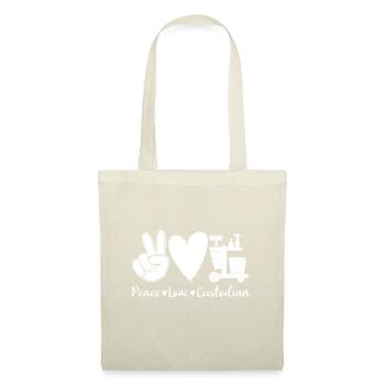 Tie Dye Peace Love Custodian Appreciation retour - Sac en tissu - nature - Devant